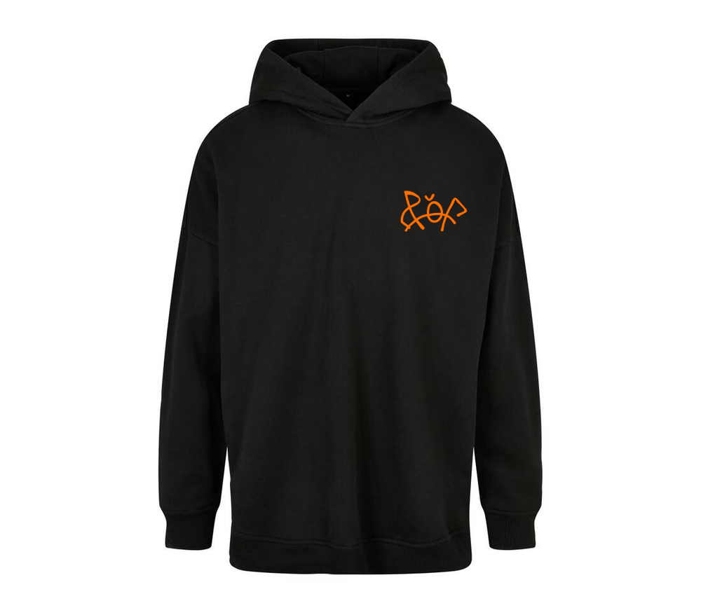 OVERSIZED Sort hoodie orange logo