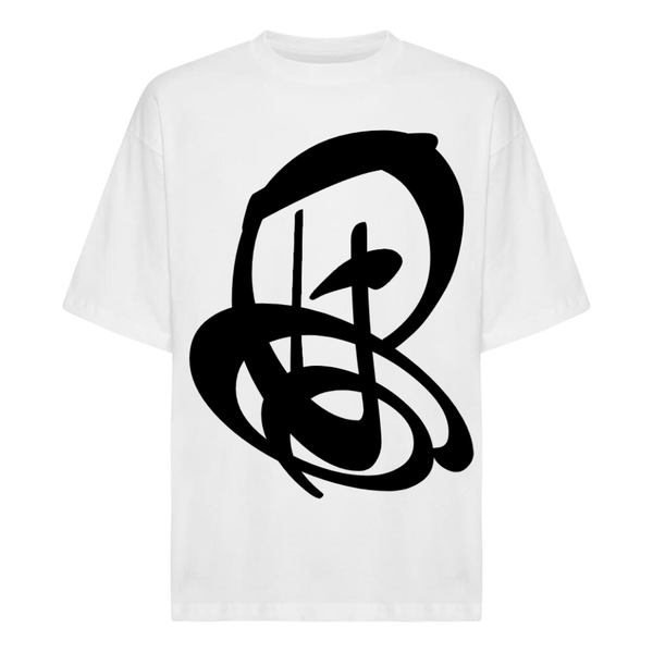 P S T U D I O BLACK ON WHITE T-SHIRT